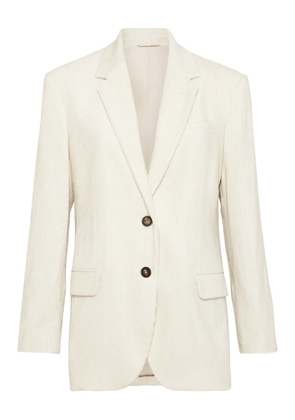 Brunello Cucinelli corduroy blazer - White