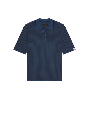 Rag & Bone Harvey Garment Dyed Polo in Navy. Size M. Also in S.