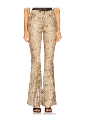 SPRWMN 5 Pocket Micro Flare in Beige. Size L. Also in S, XS.