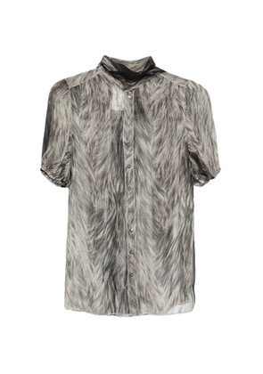 Dolce & Gabbana Pre-Owned short-sleeve pussy-bow shirt - Grey