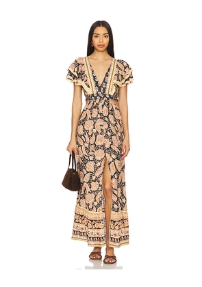 SPELL Marmont Revelry Dress in Black,Beige. Size S. Also in XL, XS.