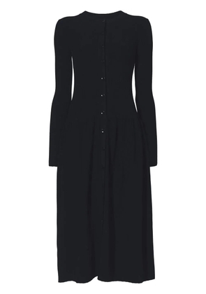 Proenza Schouler White Label ribbed-knit button-fastening dress - Black