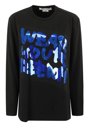Comme Des Garçons Comme Des Garçons logo lettering t-shirt - Black