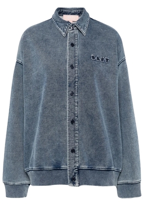 A BATHING APE® logo-patch long-sleeved shirt - Blue