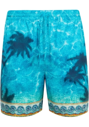 Casablanca silk shorts - Blue