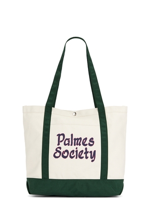 Palmes Medium Tote Bag in White.