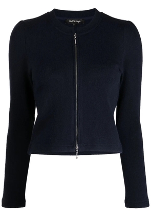 tout a coup round-neck ribbed-knit jacket - Blue