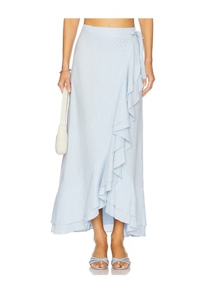 Rosewater House Golestan Ruffle Skirt in Baby Blue. Size M/L. Also in XS/S.