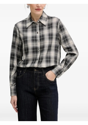 LIU JO checked buttoned shirt - Black
