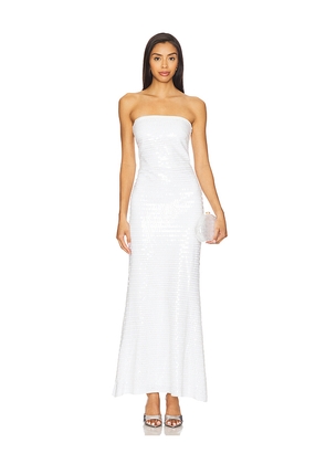 SIMONMILLER Sculpty Strapless Sequin Dress in White. Size 0. Also in 2.