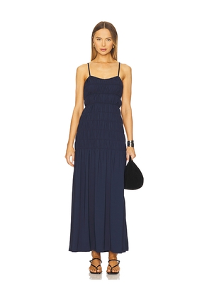 SNDYS Ingrid Maxi Dress in Navy. Size L. Also in M, S, XL, XS.