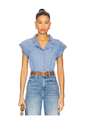 PAIGE Hadley Shirt in Blue. Size L. Also in XS.