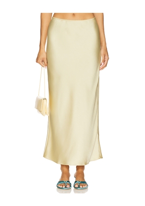 SAMSOE SAMSOE Saagneta Long Skirt in Lemon. Size L. Also in M, S.