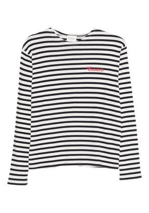 Closed striped T-shirt - White