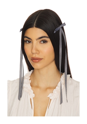 petit moments Gingham Hair Bows 3 Packs in Red,Black,Baby Blue.