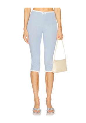 Rowen Rose Jersey Capri in Baby Blue. Size 34/0. Also in 36/2, 38/4.