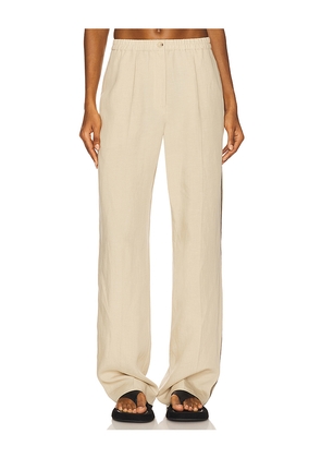 SAMSOE SAMSOE Satove Trousers in Beige. Size L. Also in M, XL, XS.