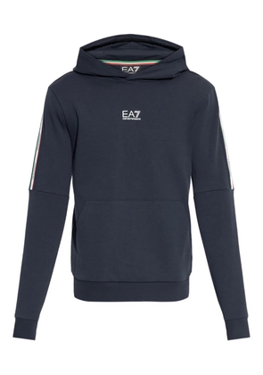 Ea7 Emporio Armani logo hoodie - Blue