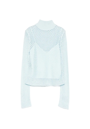 Simkhai openwork turtleneck sweater - Blue
