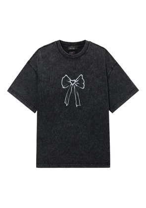 tout a coup bow print T-shirt - Grey