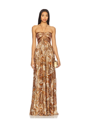 retrofete Kimmy Dress in Brown. Size L. Also in M, S, XS.