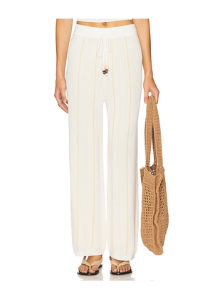 Sancia The Camden Knit Pants in Cream. Size L. Also in M, S, XL, XS.