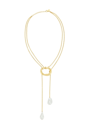 petit moments Solar Necklace in Metallic Gold.