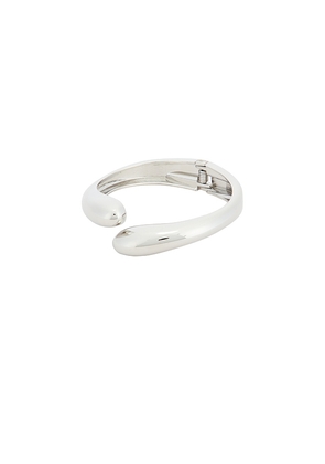 petit moments Medium Livorno Cuff in Metallic Silver.