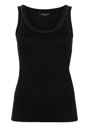 Fabiana Filippi chain-trim ribbed tank top - Black
