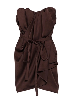 Vivienne Westwood draped-waist mini dress - Brown
