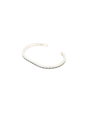 Two Jeys Icon Monogram S Bangle in Metallic Silver. Size 17cm. Also in 19cm.