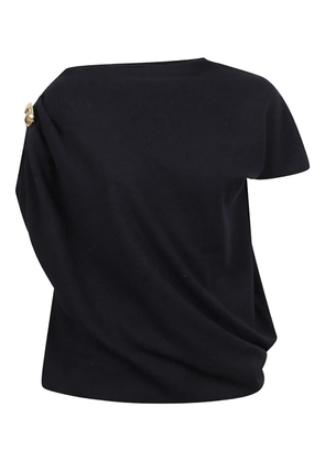 Fabiana Filippi draped appliqué top - Blue