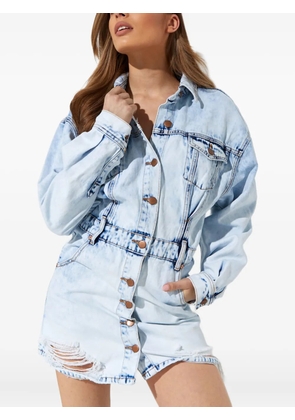 One Teaspoon button denim mini dress - Blue
