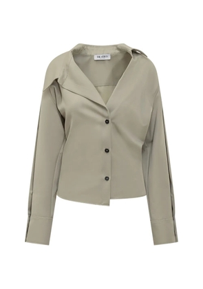 The Attico button collar shirt - Neutrals