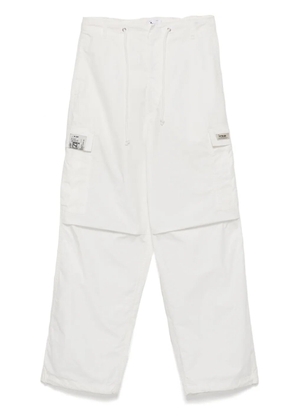 izzue cotton cargo trousers - White