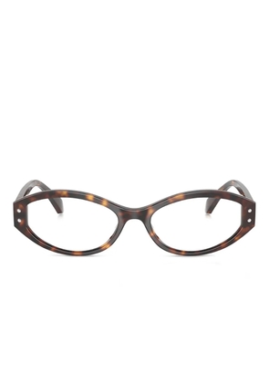 Michael Kors Corvara oval-frame glasses - Brown