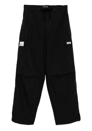 izzue cotton cargo trousers - Black