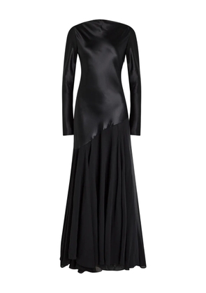TOVE Cordelia long-sleeve panelled maxi dress - Black