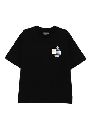 Musium Div. stamps motif T-shirt - Black