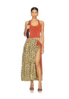 SIEDRES Youstina Dress in Burnt Orange. Size L. Also in M.