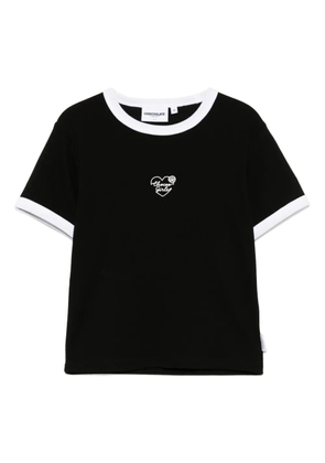 CHOCOOLATE logo-embroidered T-shirt - Black