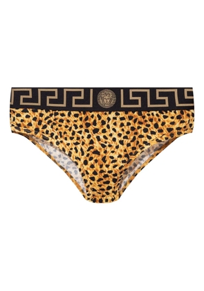 Versace Cheetah-print briefs - Yellow