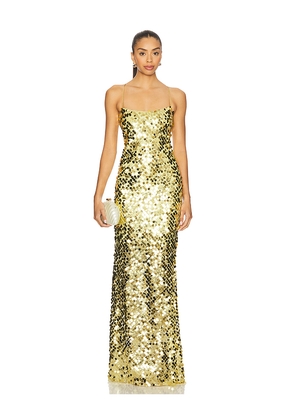 The Sei Paillette Cami Gown in Metallic Gold. Size 2. Also in 8.