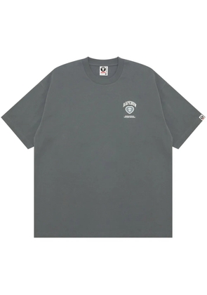 AAPE BY *A BATHING APE® logo-embroidered T-shirt - Grey