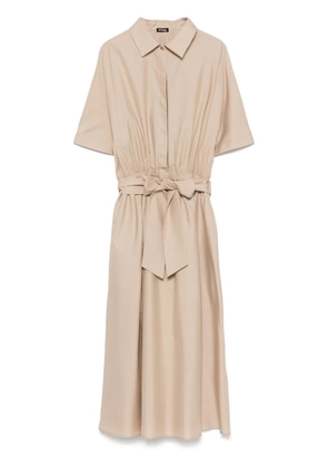 Kiton silk shirt dress - Neutrals