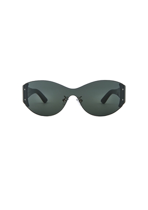 Pleasures Bona Wrap Sunglasses in Black.