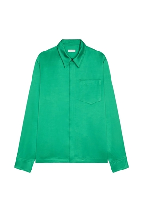 DRIES VAN NOTEN zip-up shirt - Green