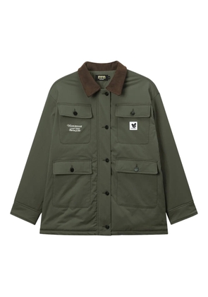 Mini Cream buttoned pocket jacket - Green