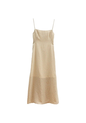 Rejina Pyo Kennedy check midi dress - Neutrals