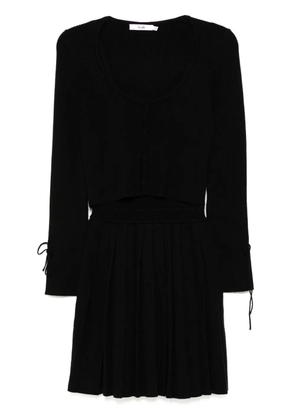 b+ab ribbed knit cardigan and dress set - Black